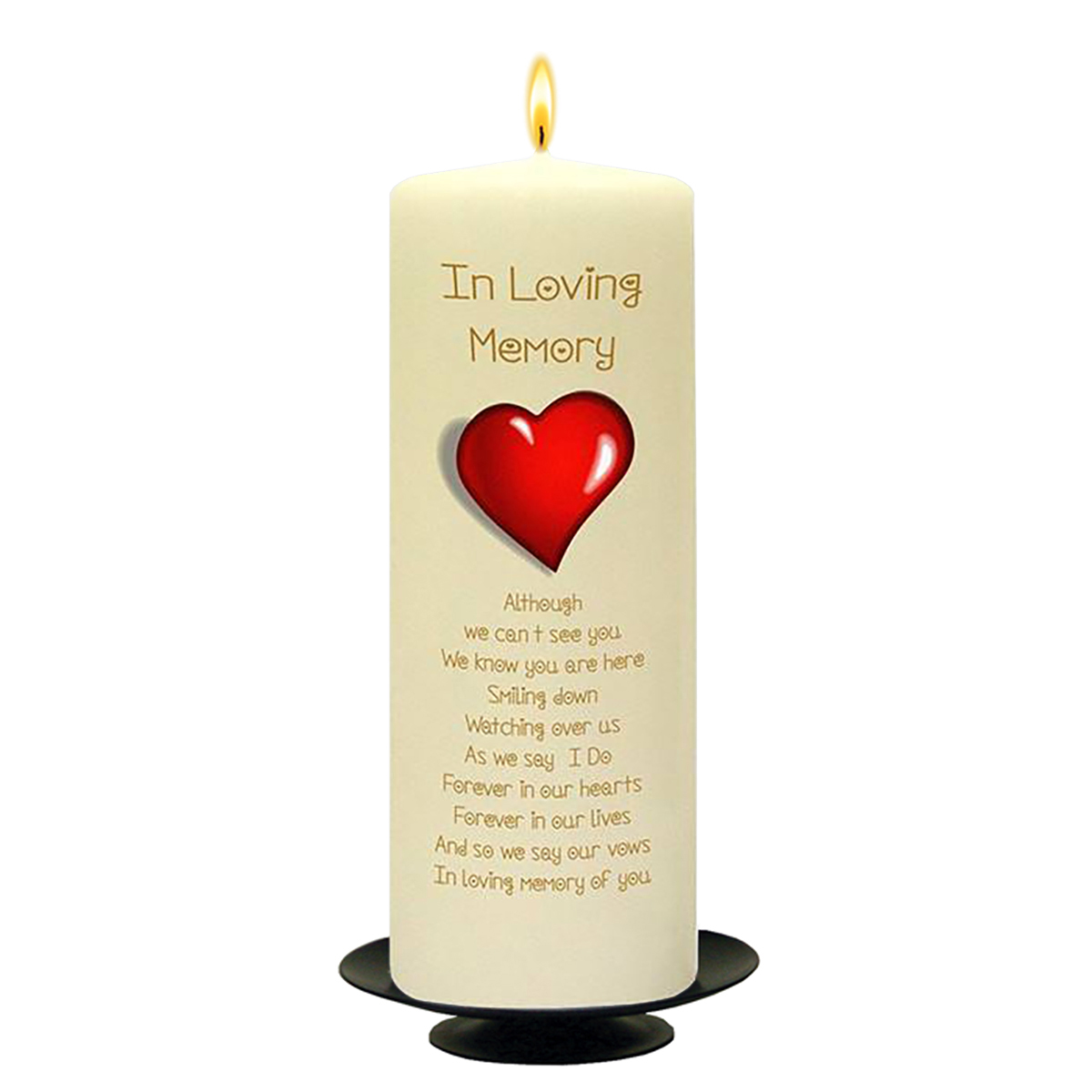 Personalised Wedding Remembrance Candle - Cartoon Love Gold