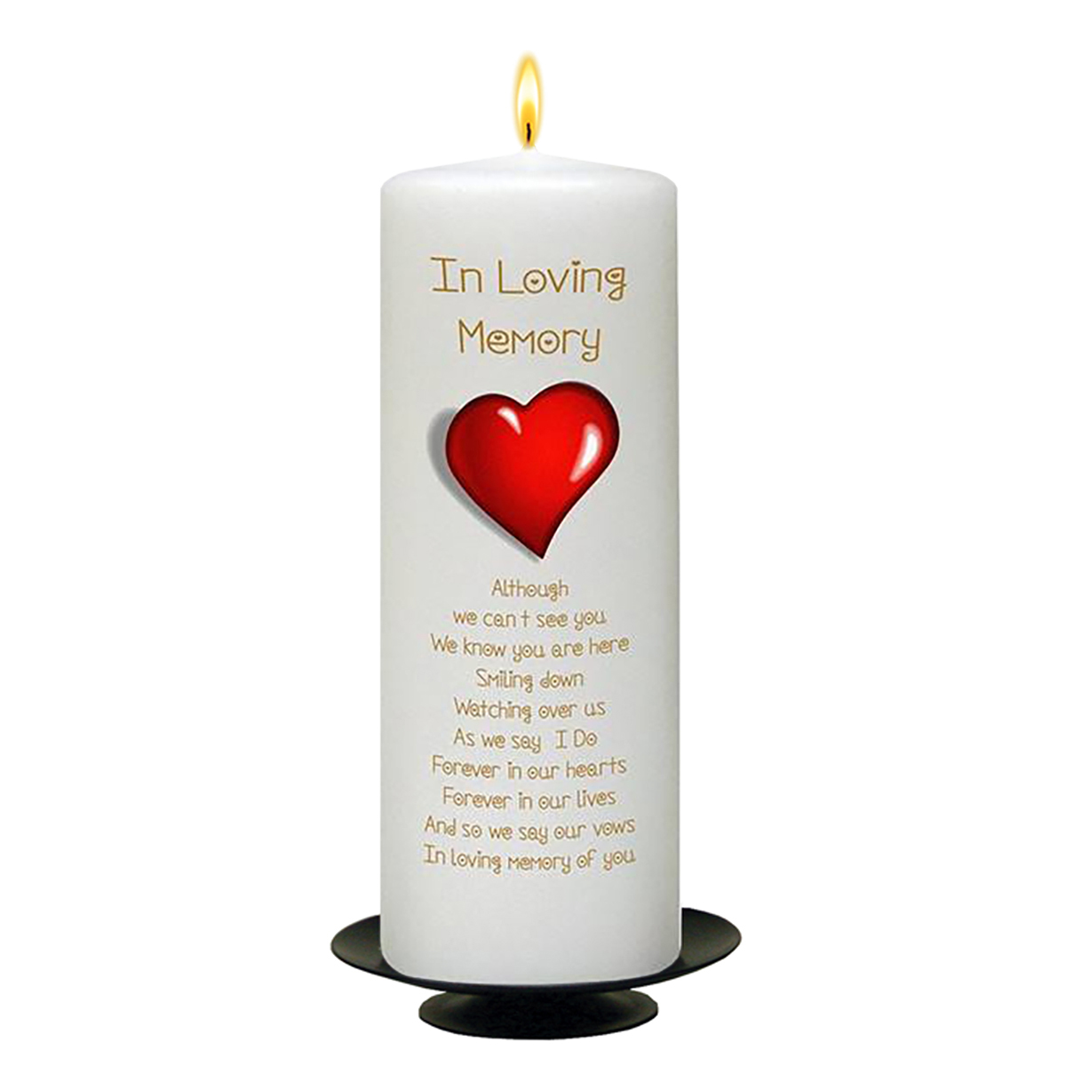 Personalised Wedding Remembrance Candle - Cartoon Love Gold