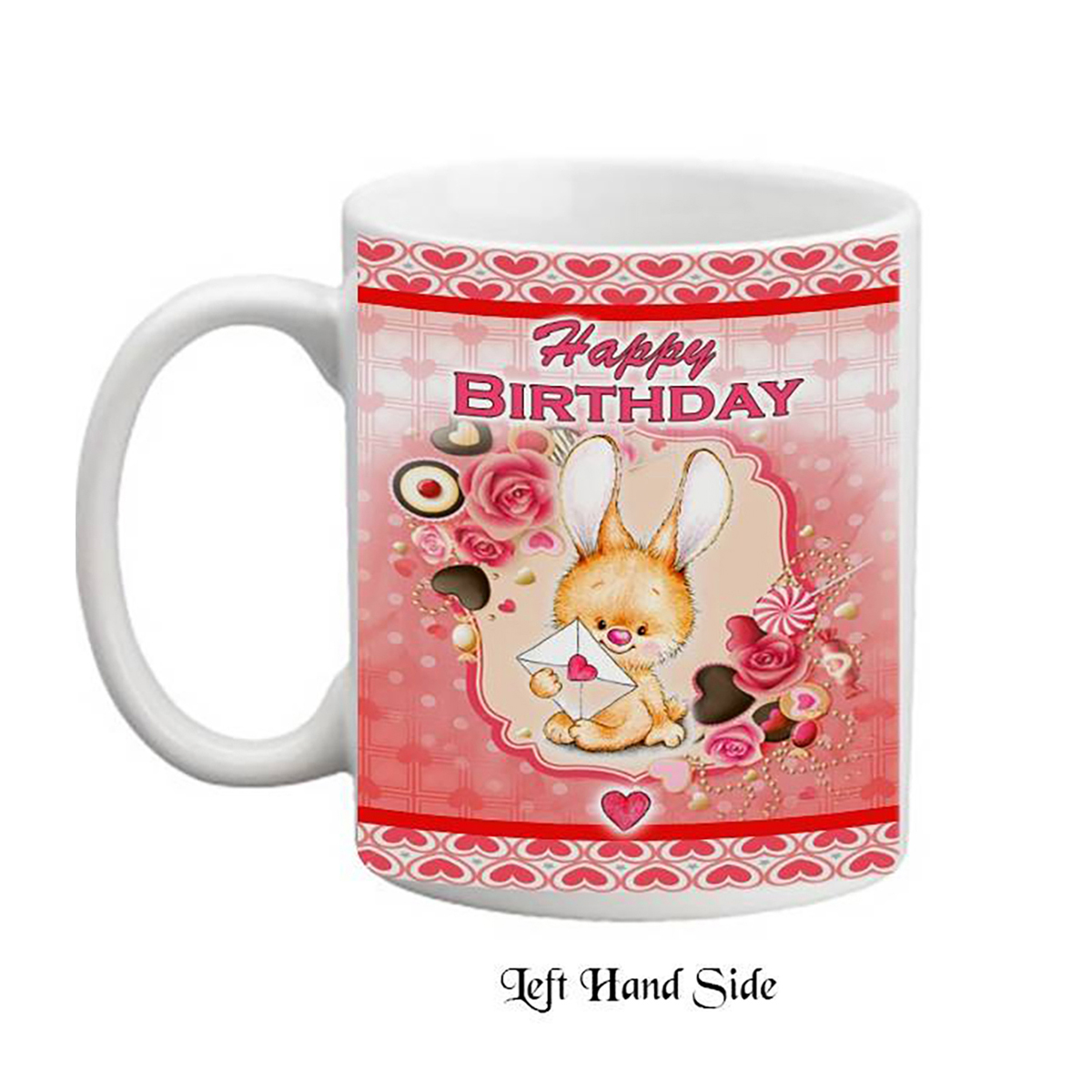 Personalised Birthday Mug Gift - Bunny & Card