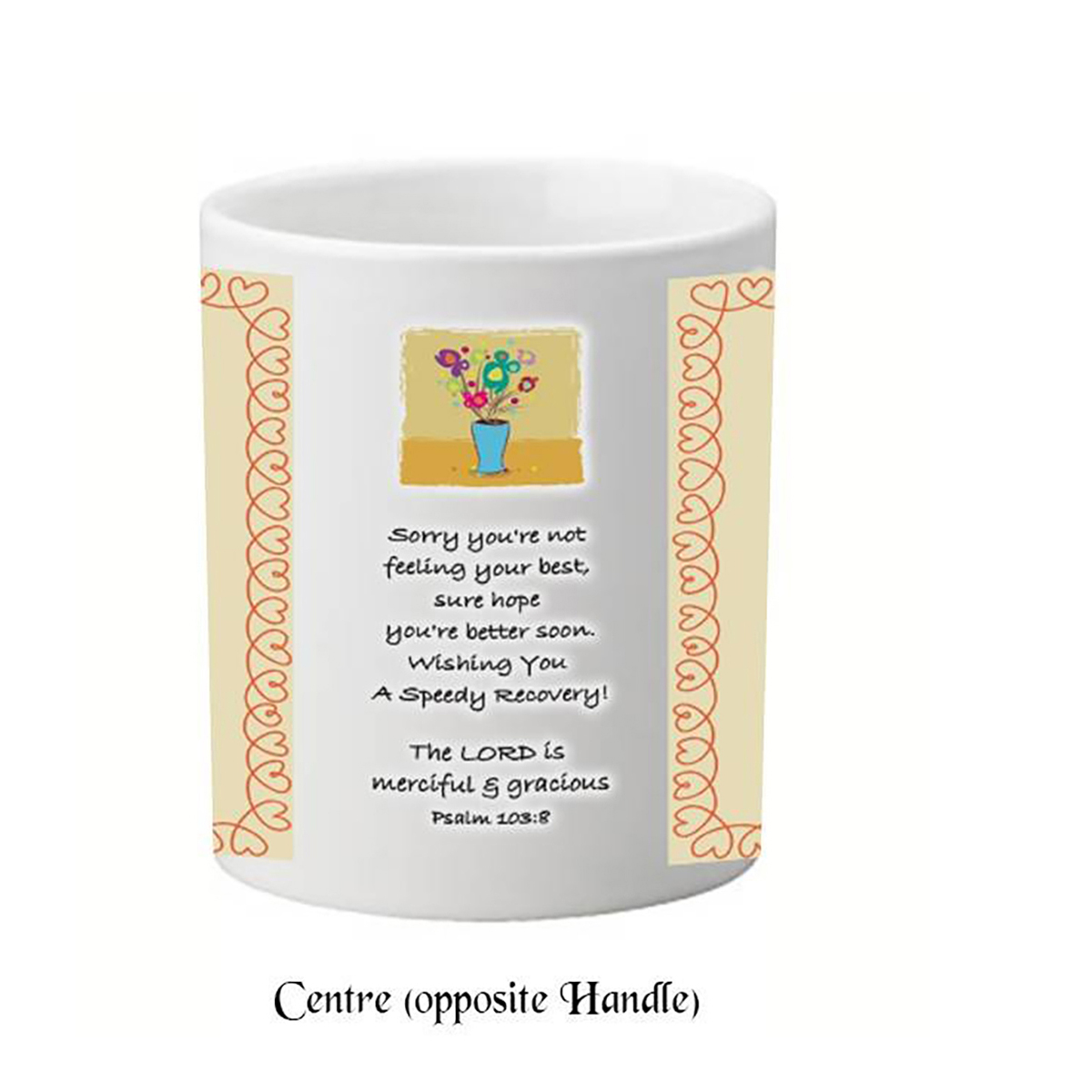 Personalised Get Well Soon Mug Gift - Flowers & Vase