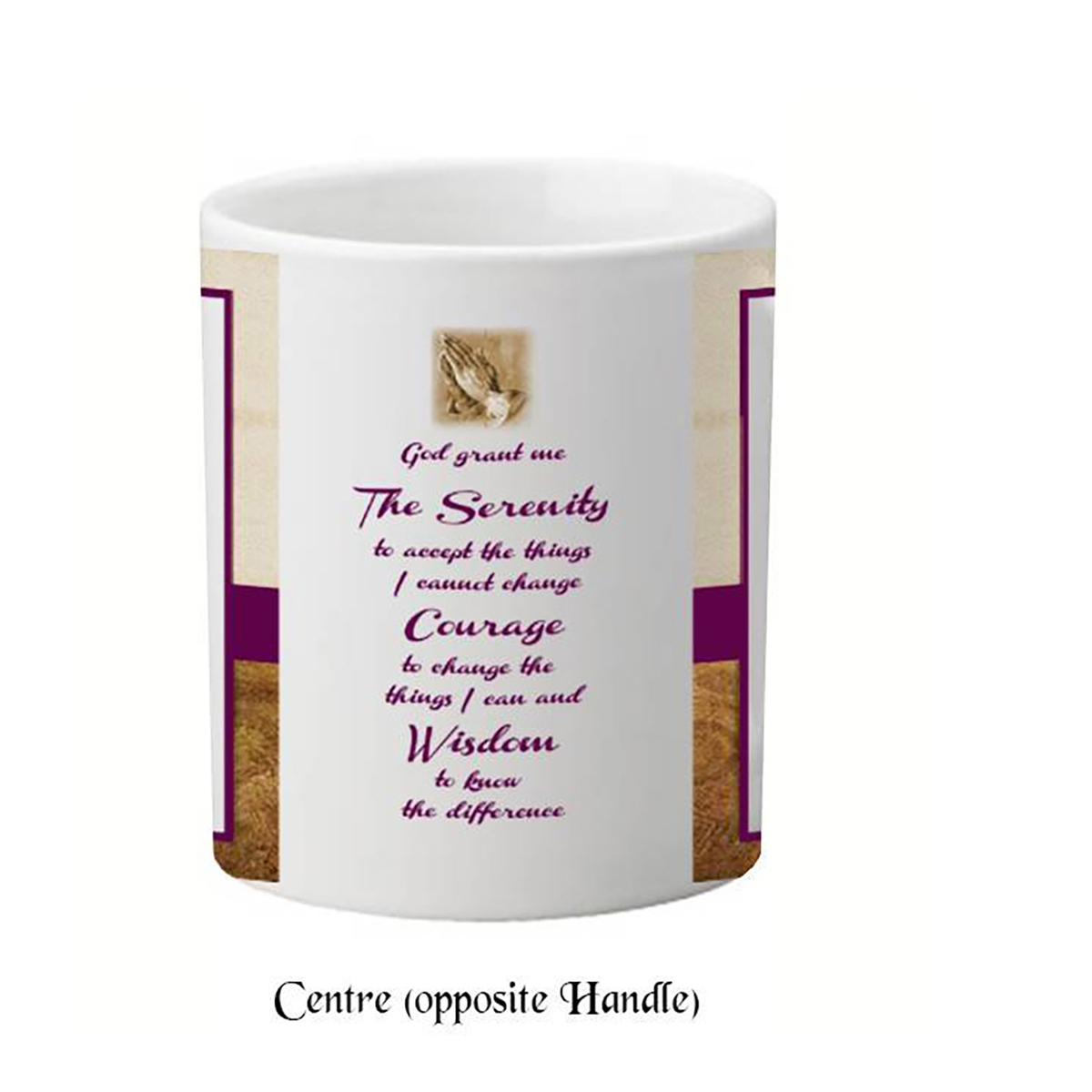Personalised Mug Gift - Serenity Prayer Praying Hands