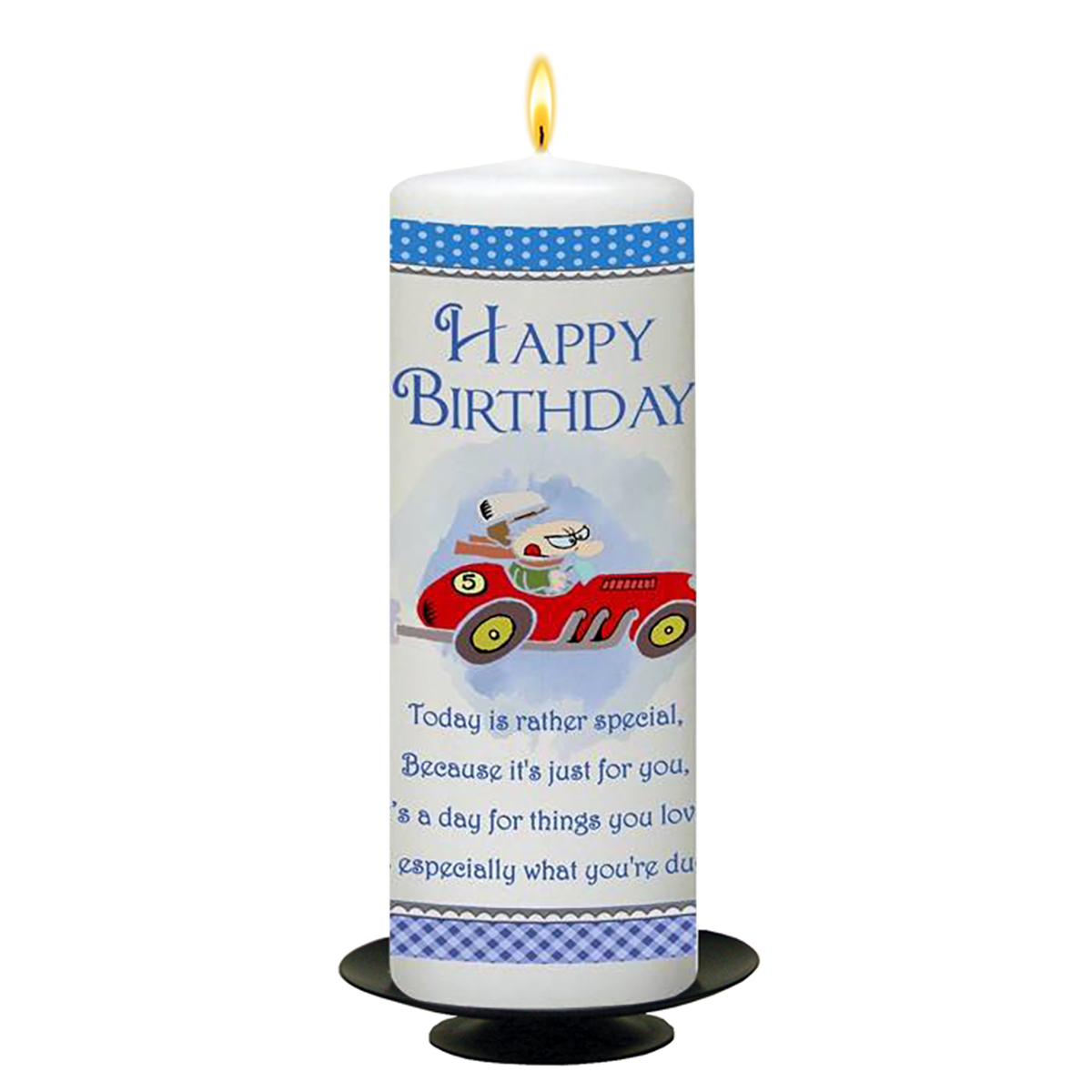 Personalised Birthday Candle - Racing Car