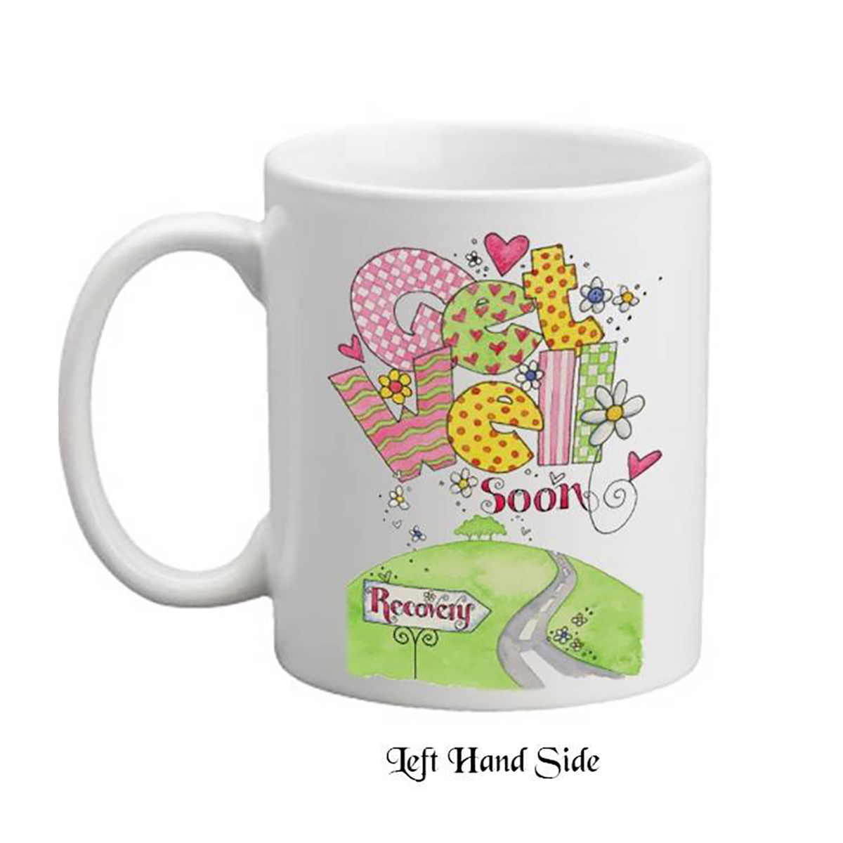 Personalised Get Well Soon Mug Gift - Road to Recovery