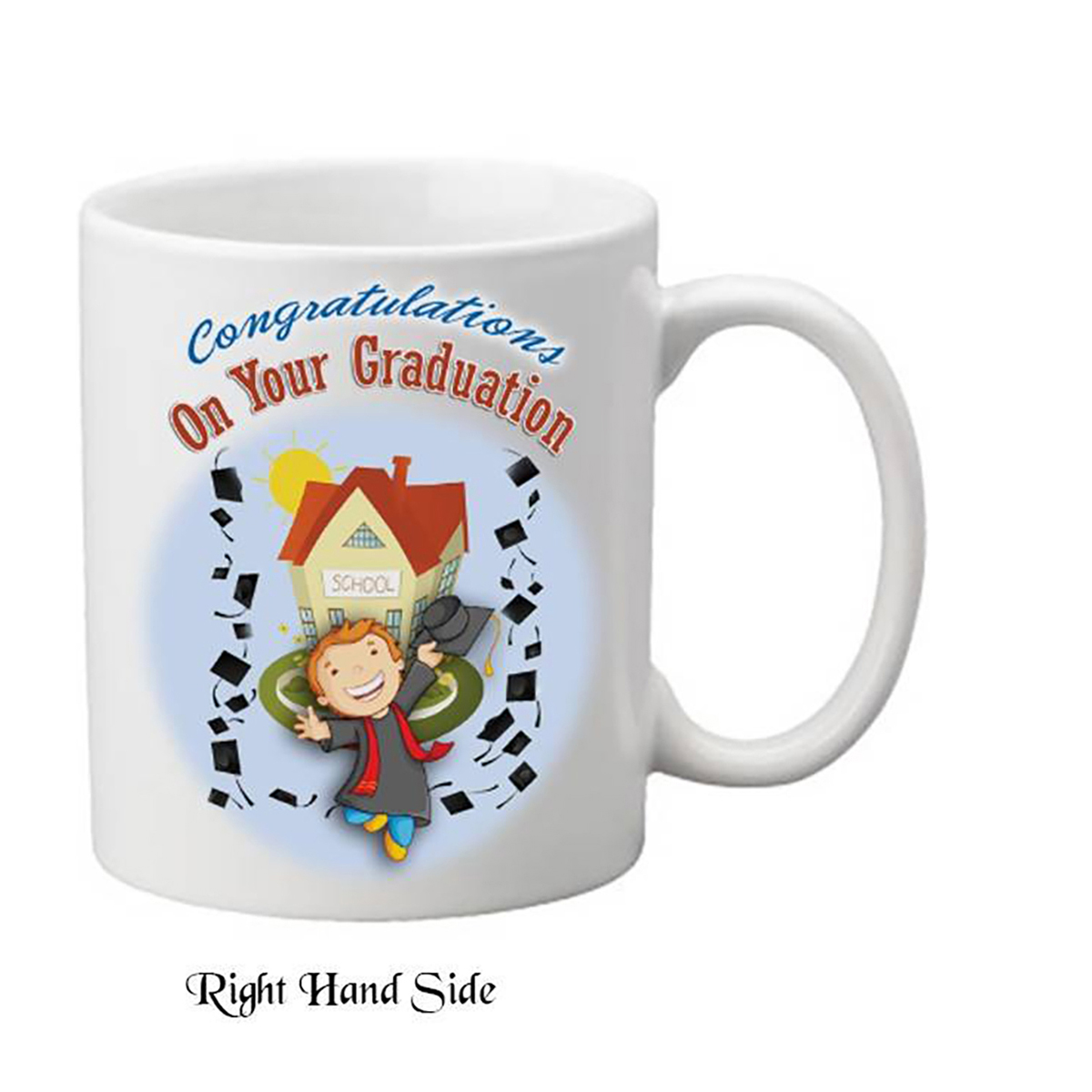 Personalised Graduation Mug Gift - School & Graduation Caps