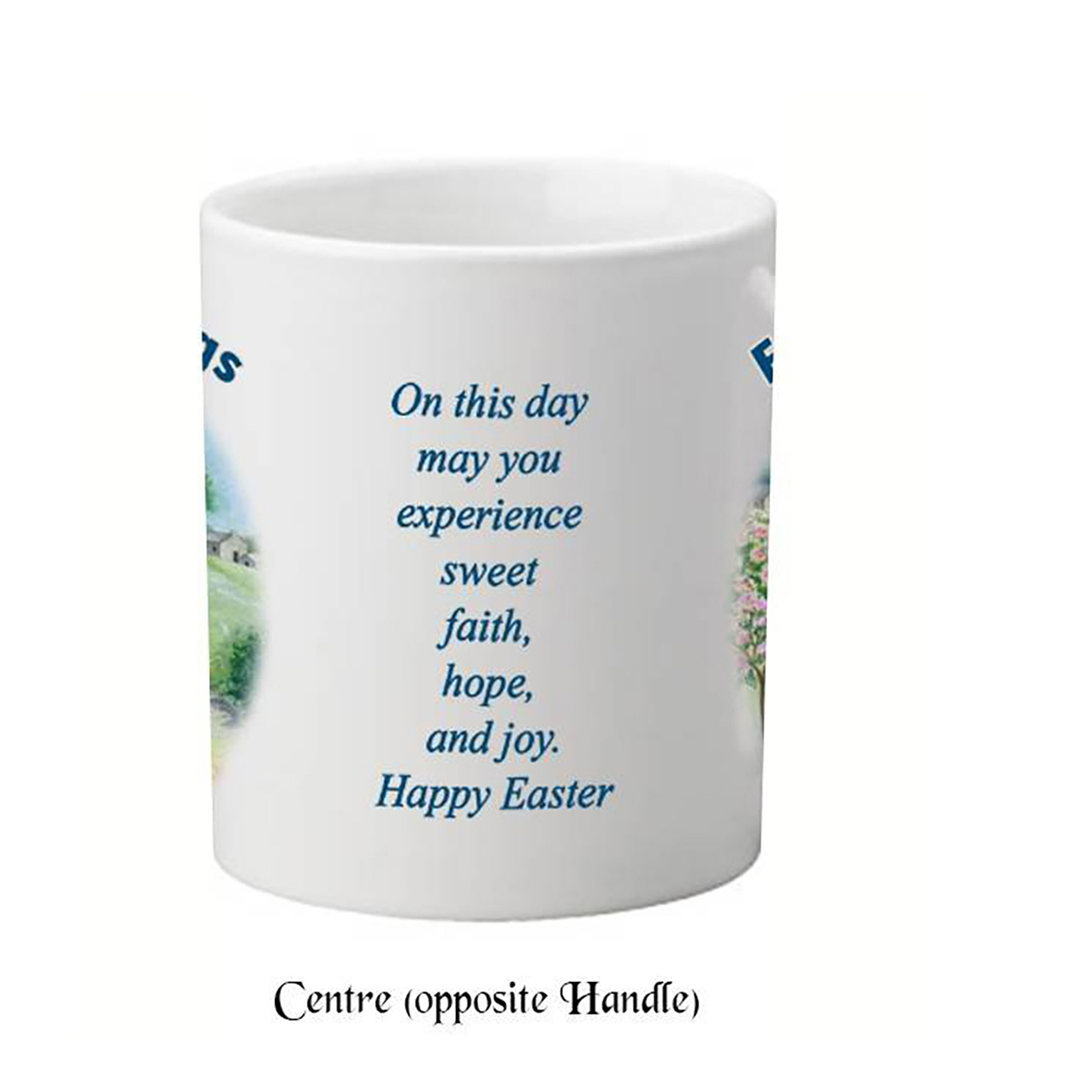 Personalised Easter Mug Gift - Church in Meadow