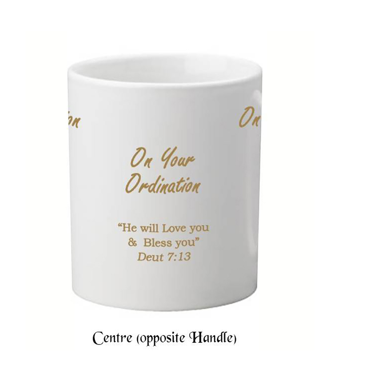 Personalised Mug Gift - Cross & Dove Ordination Personalised Mug