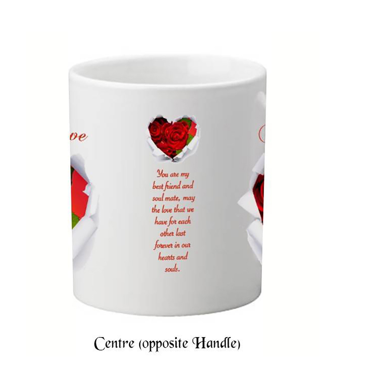 Personalised Valentines Mug Gift - Roses Heart