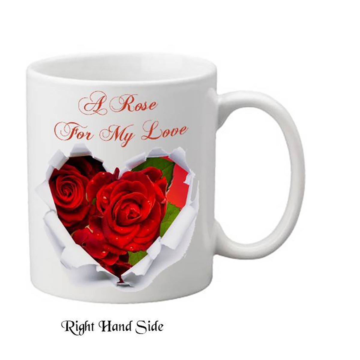 Personalised Valentines Mug Gift - Roses Heart