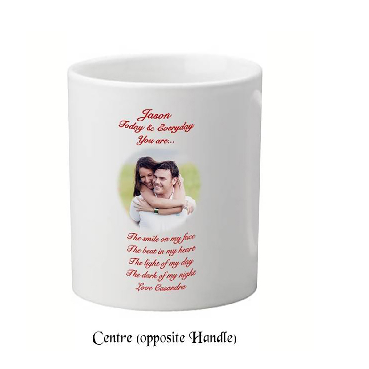 Personalised Valentines Mug Gift - Teddy Heart with Photo