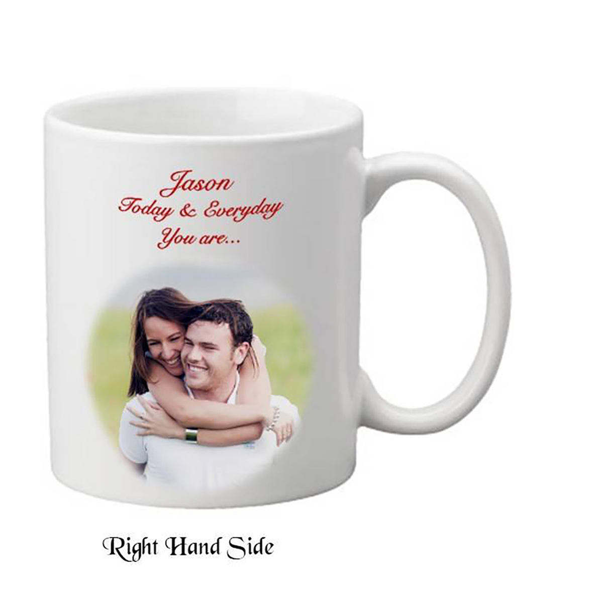 Personalised Valentines Mug Gift - Teddy Heart with Photo