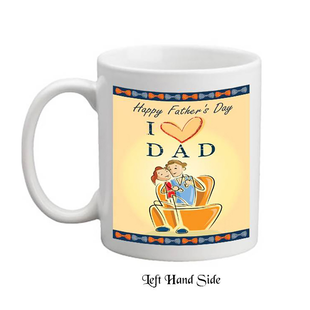 Personalised Slate and Mug Gift - Bow Ties & Hug