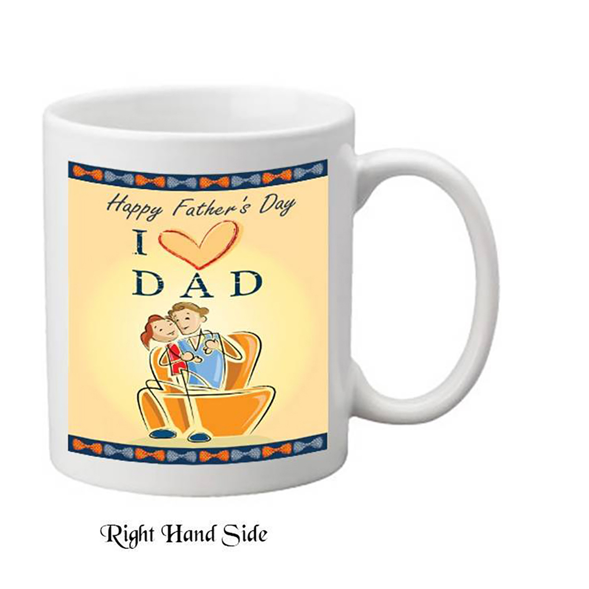 Personalised Slate and Mug Gift - Bow Ties & Hug