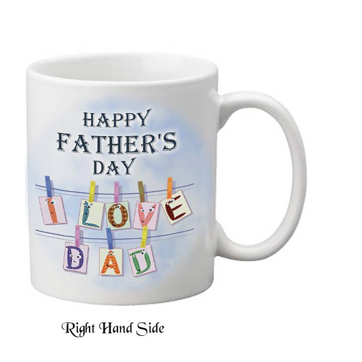 Personalised Slate & Mug Gift - Love Dad Clothes Line