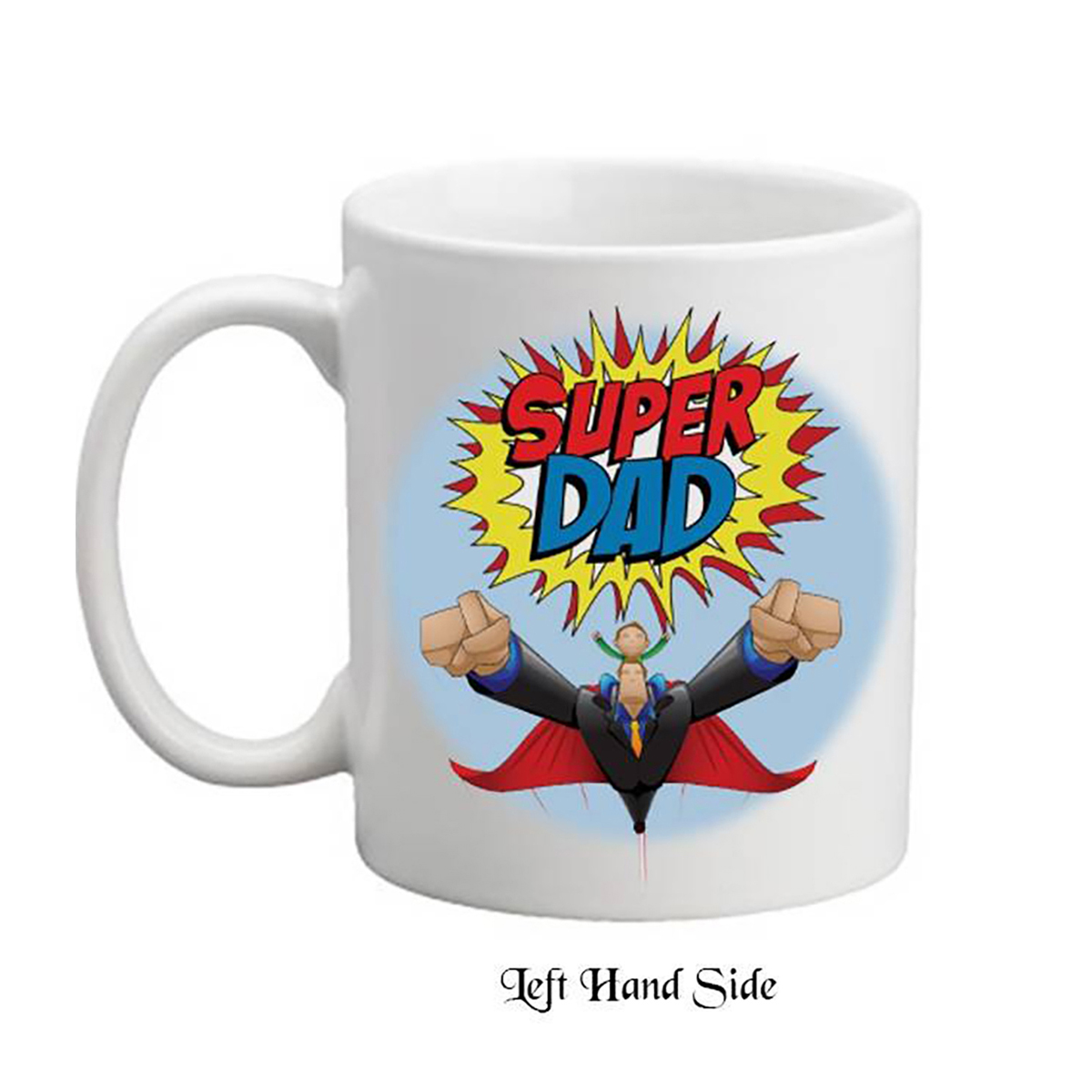 Personalised Slate & Mug Gift - Super Dad Badge
