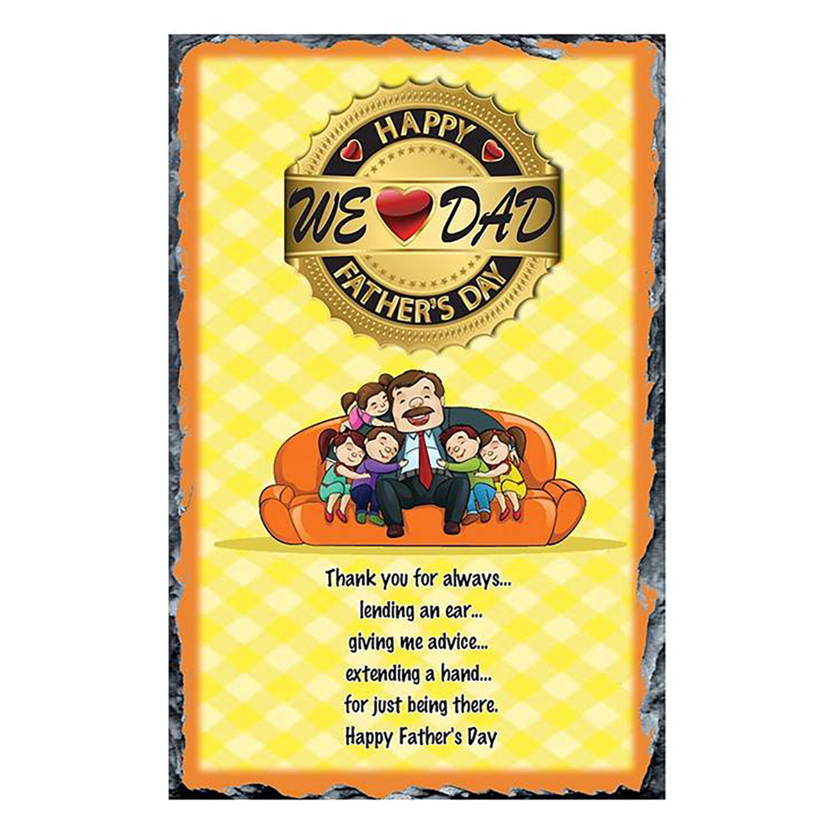 Personalised Slate & Mug Gift - Dad Family Hug
