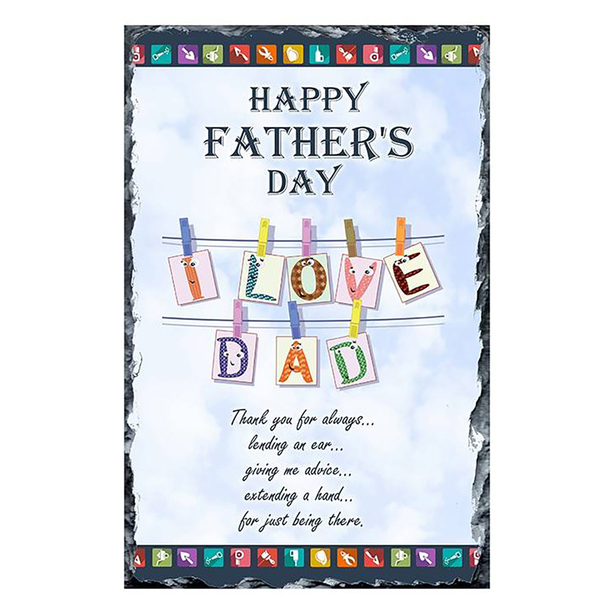 Personalised Slate & Mug Gift - Love Dad Clothes Line