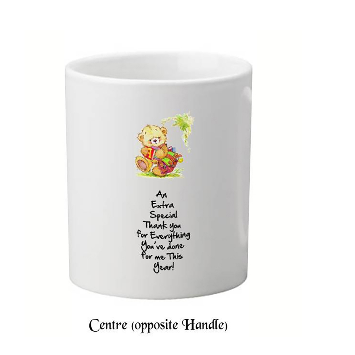 Personalised Thank You Teacher Mug Gift - Ted & School Bag
