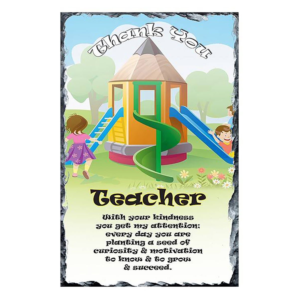 Personalised Thank You Teacher Slate Gift - Pencil Playhouse