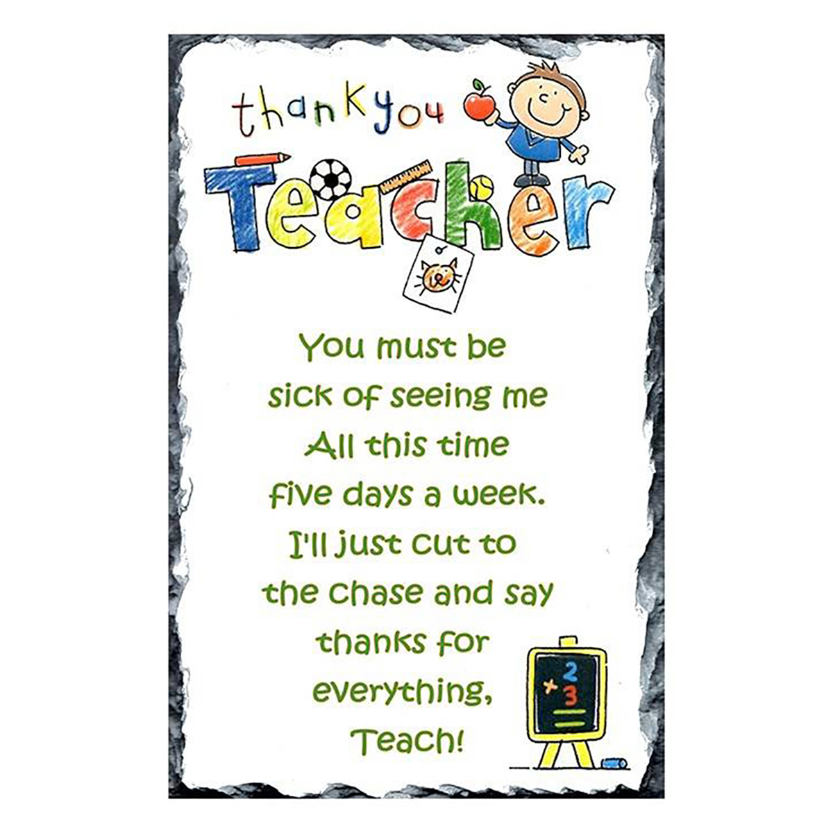 Personalised Thank You Teacher Slate Gift - The Imp