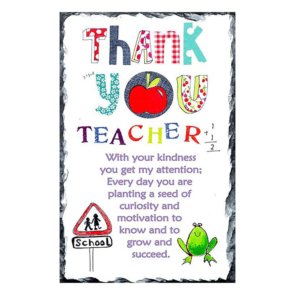 Personalised Thank You Teacher Slate Gift - The Big Thank You