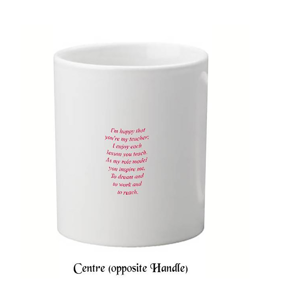 Personalised Thank You Teacher Mug Gift - Rainbow Over Blackboard