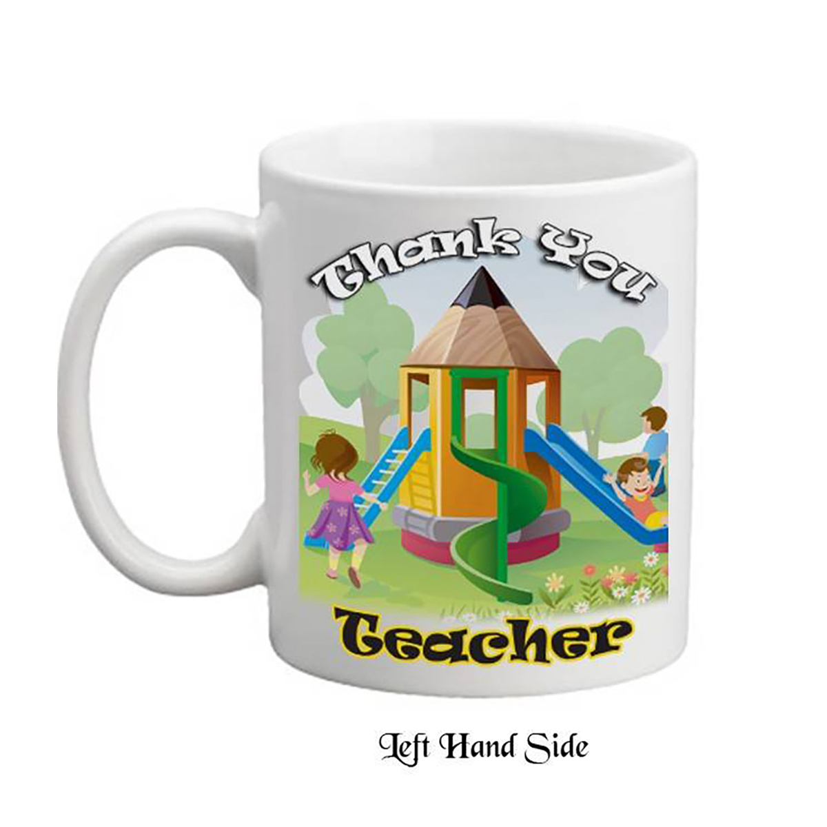 Personalised Thank You Teacher Mug Gift - Rainbow Playhouse