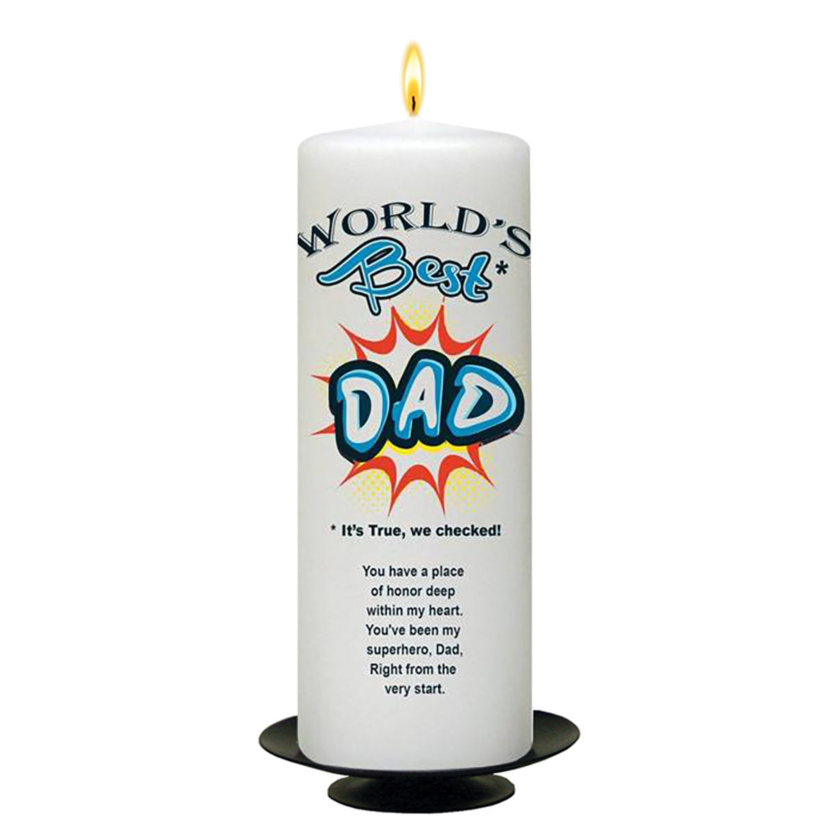 Personalised Fathers Day Gift Candle - Worlds Best Dad