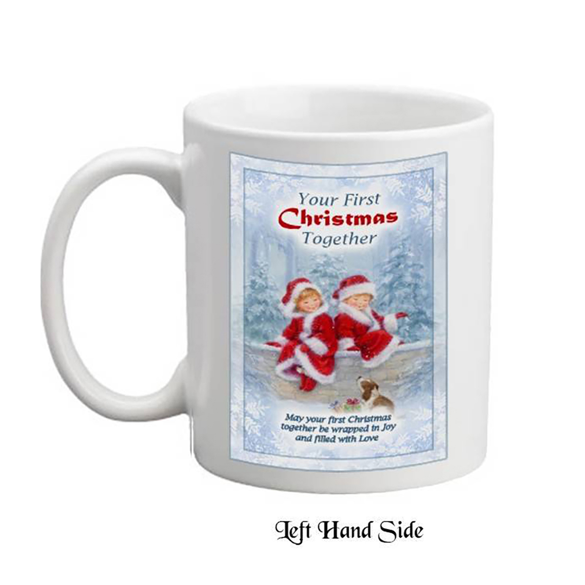 Personalsied Christmas Mug Gift - Your First Christmas - Two Kids & Puppy