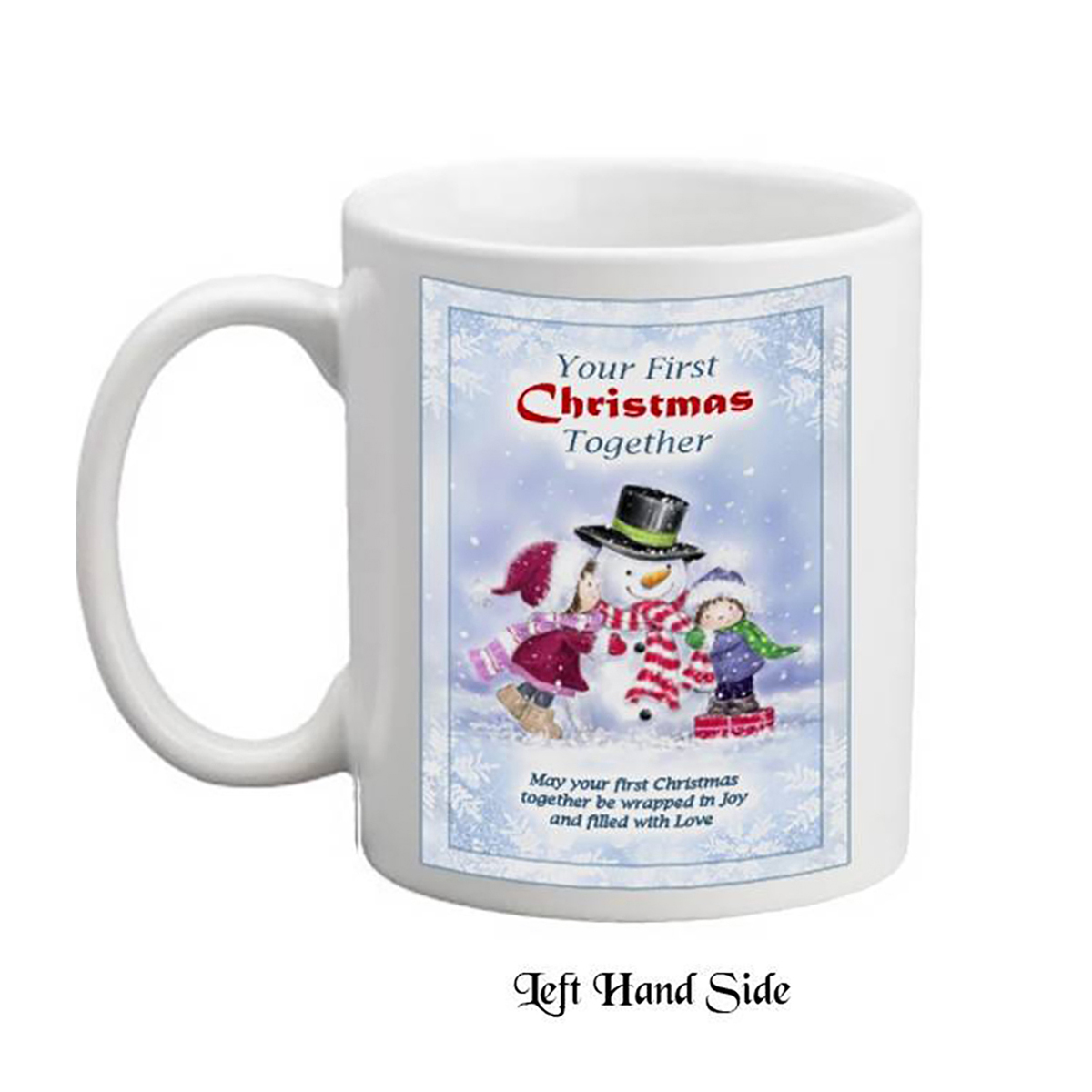 Personalsied Christmas Mug Gift - Your First Christmas - Snowman Hugs