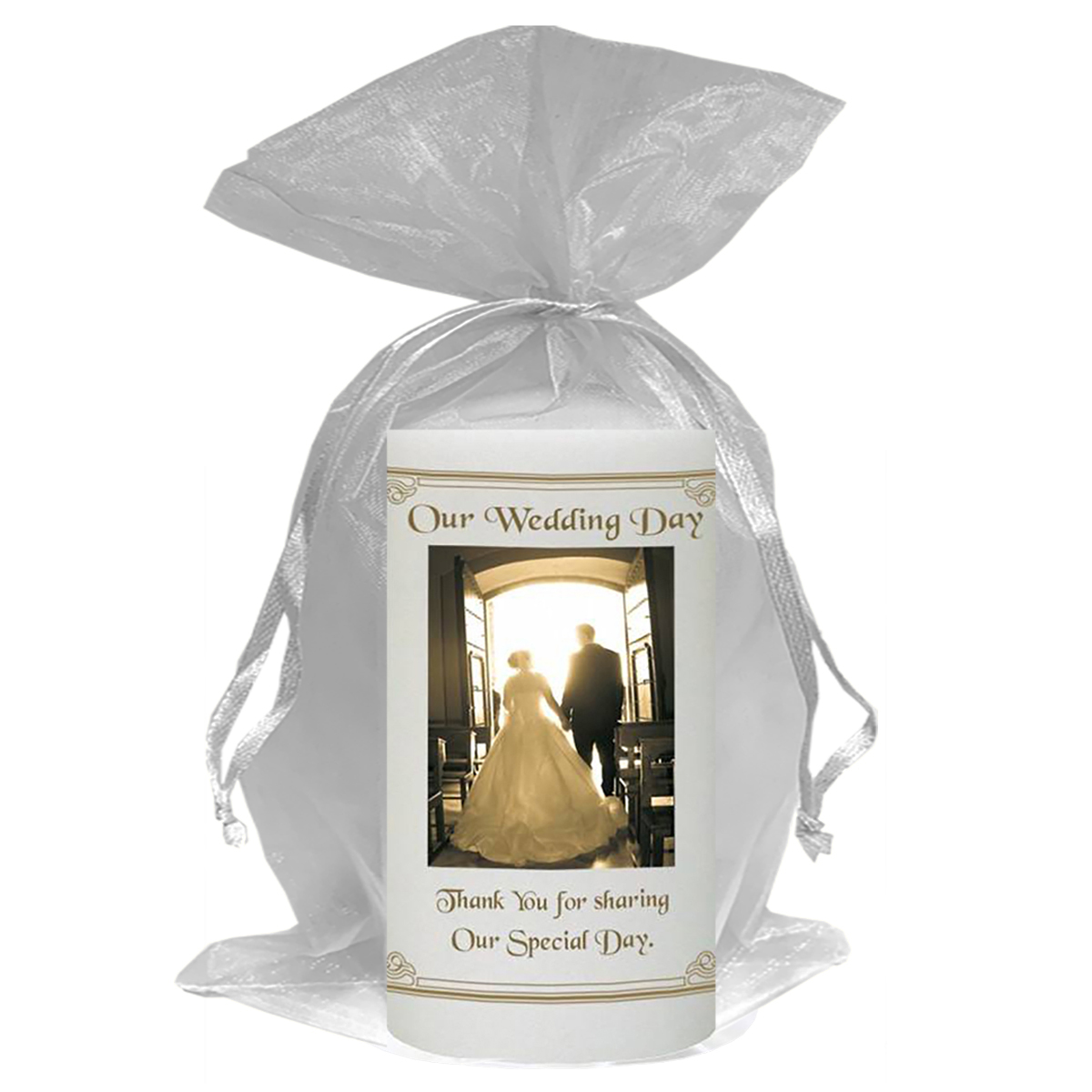 Personalised Thank you Wedding Favour - Church Door Silver