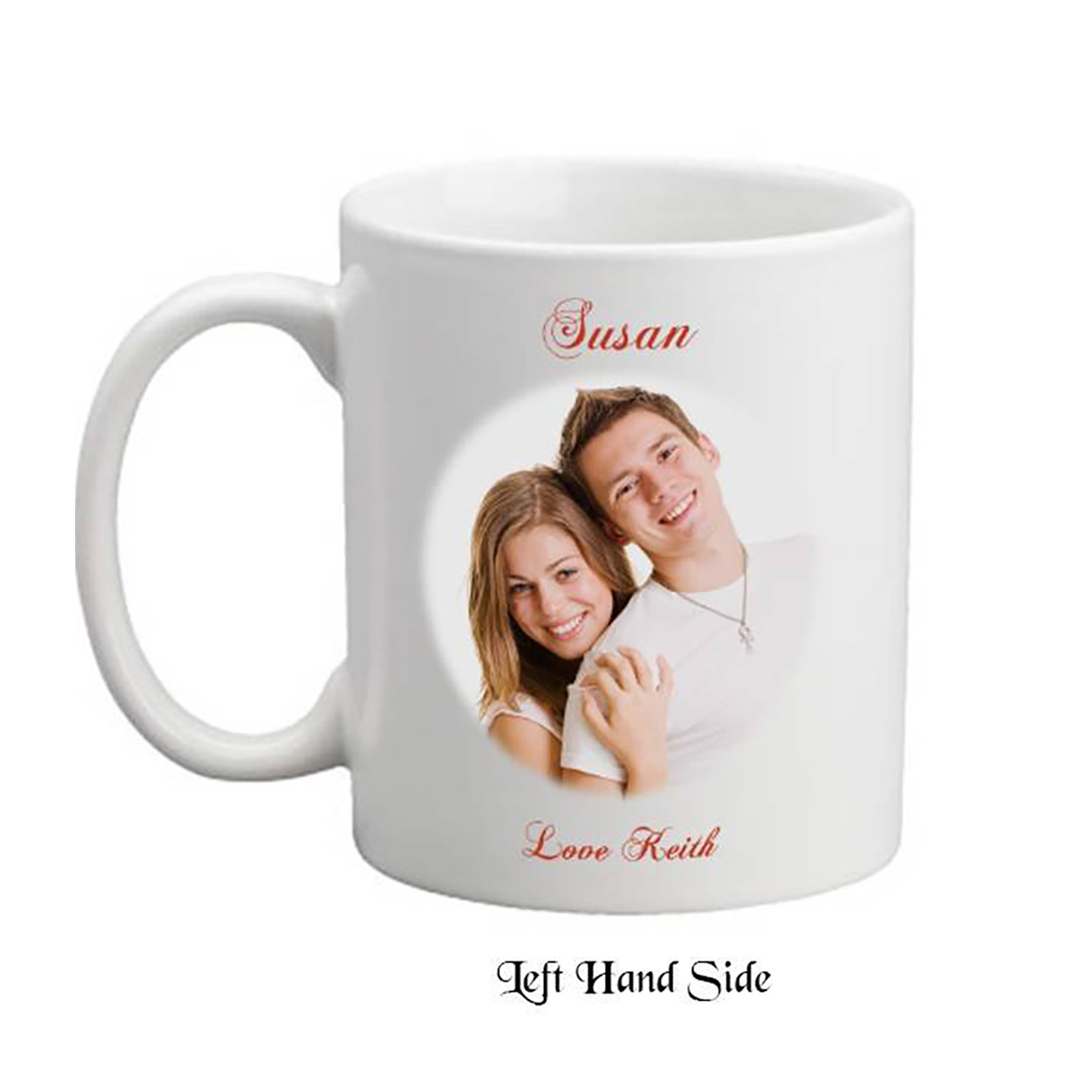 Personalised Valentines Mug Gift - Rose with Photo