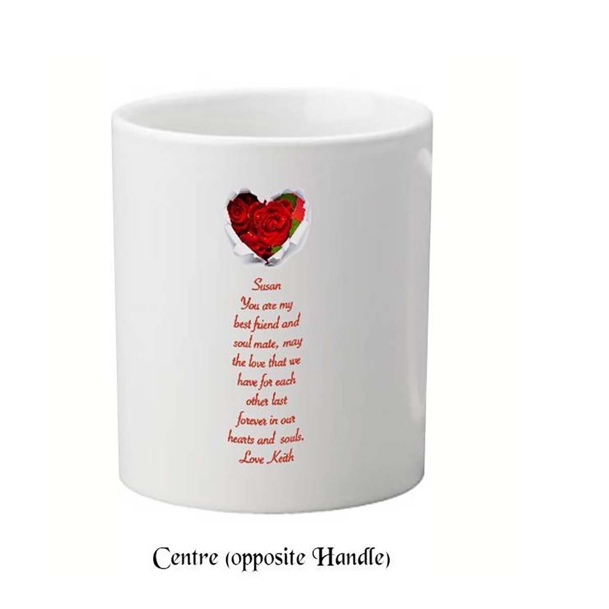 Personalised Valentines Mug Gift - Rose with Photo