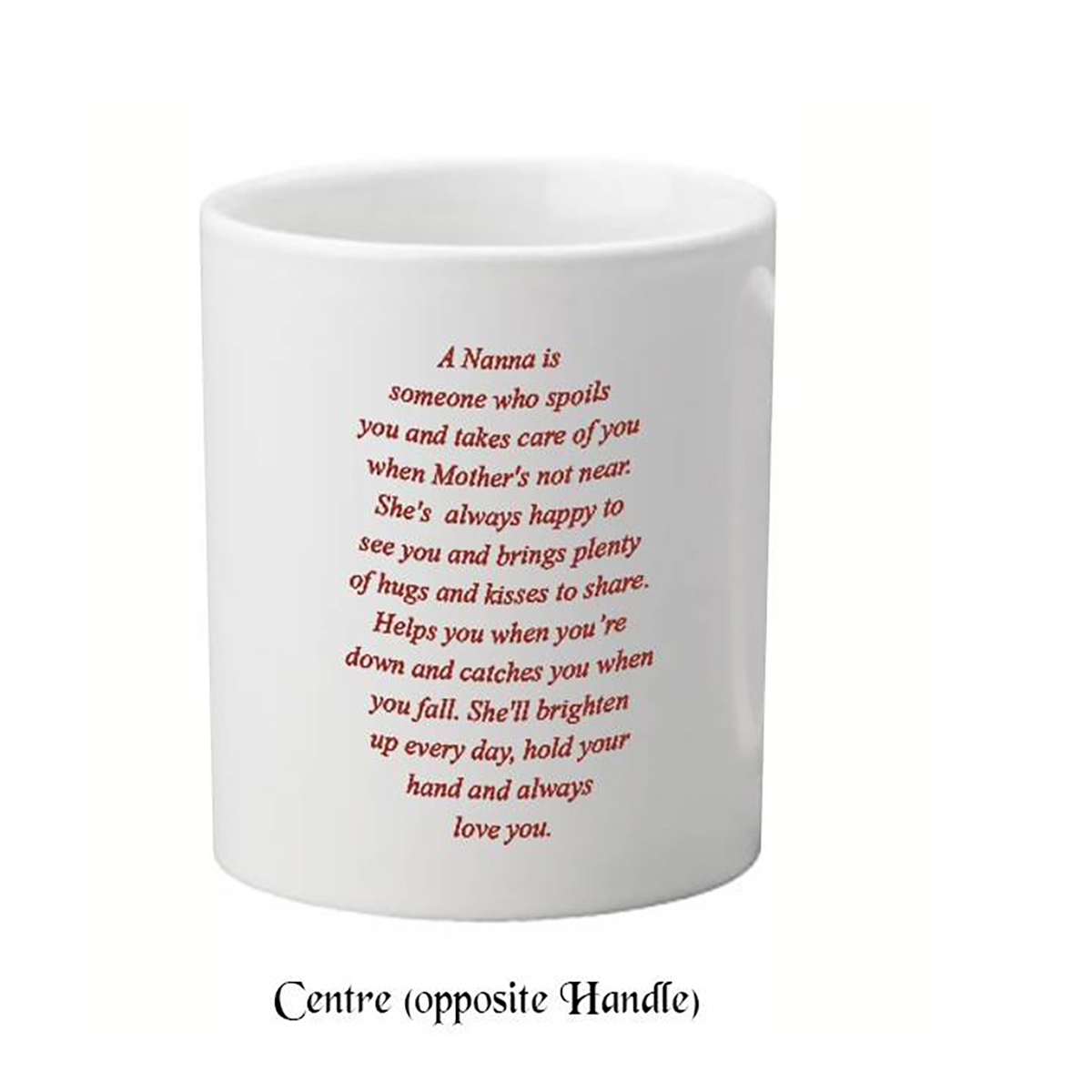 Personalised Mothers Day Mug Gift - Nanna Peach Flowers
