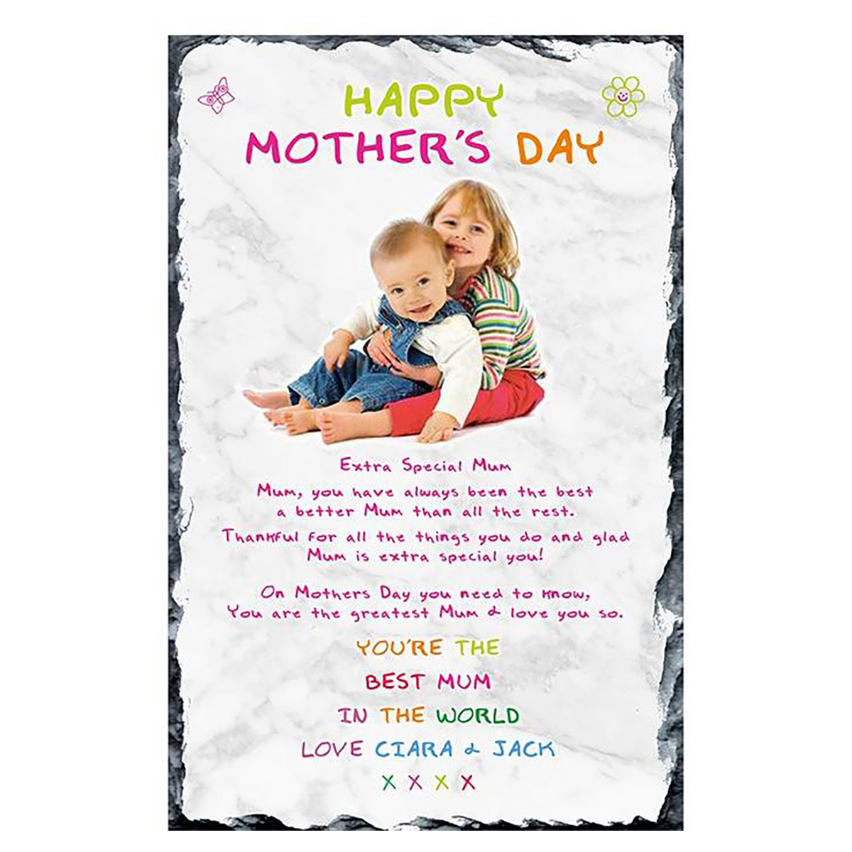 Personalised Mothers Day Slate Gift - Fun Photo