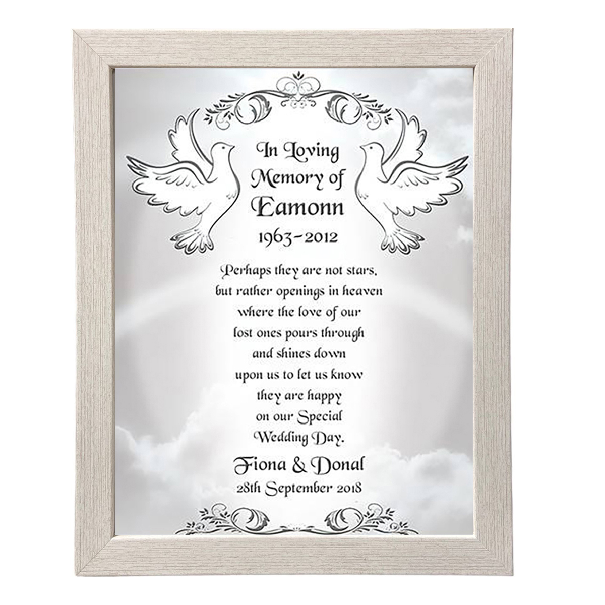 Wedding Remembrance Frame - Wedding Wish Remembrance