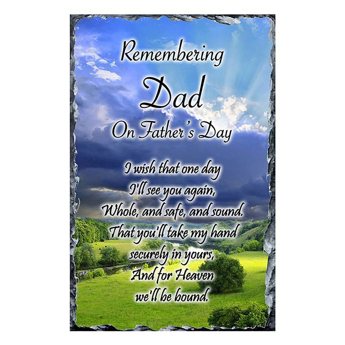 Personalsied Remembrance Slate - Meadow & Sunlight