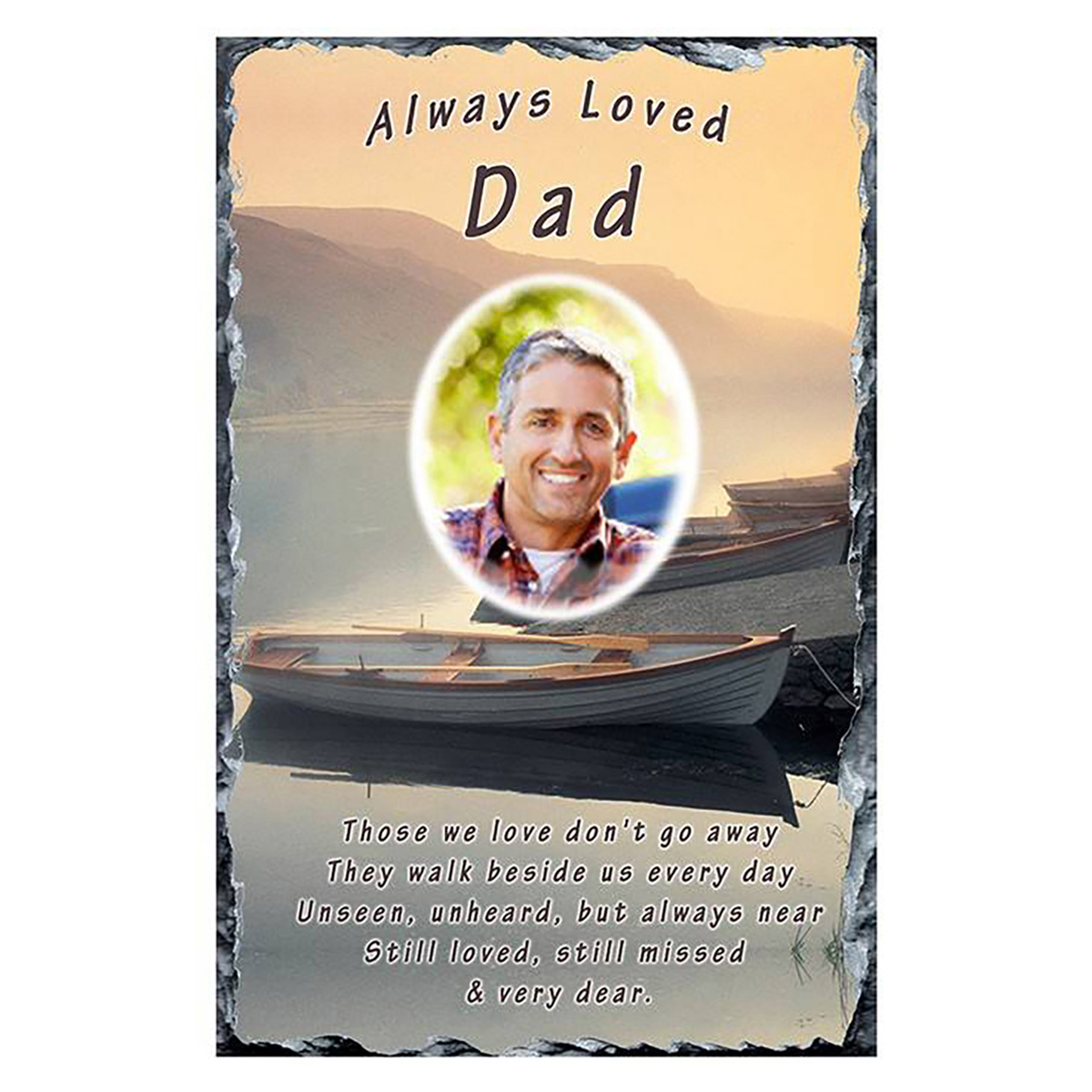 Personalsied Remembrance Slate - Sunrise Rowing Boats