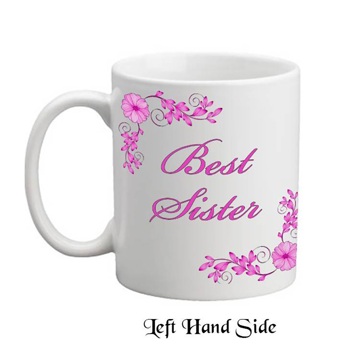 Personalised Mug Gift - The Best Sister Floral