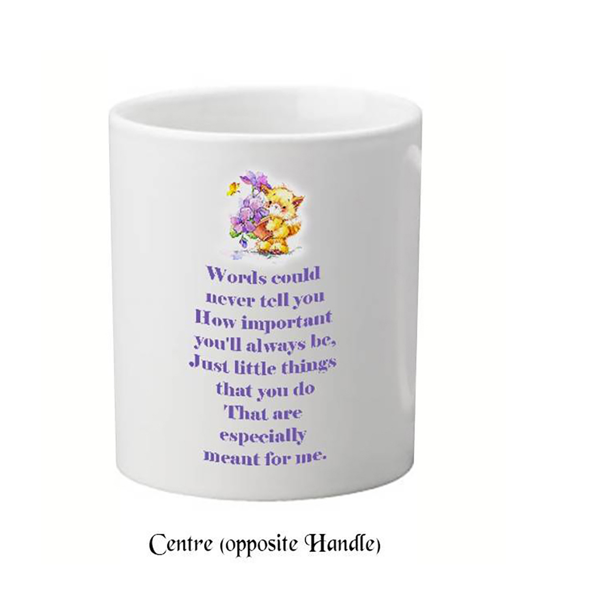 Personalised Mug Gift - Kitten & Flowers Sister