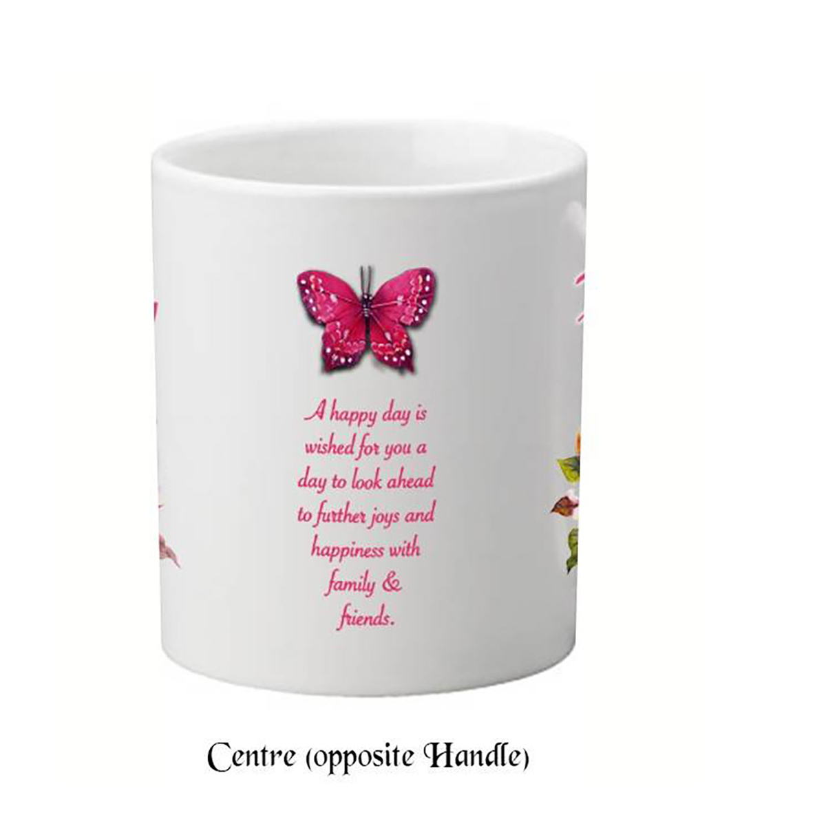 Personalised Birthday Mug Gift - Pink Butterfly