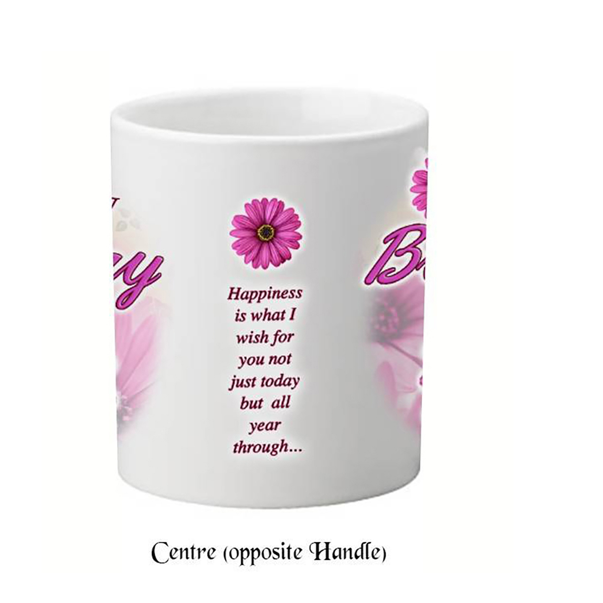 Personalised Birthday Mug Gift - Pink Gerbera