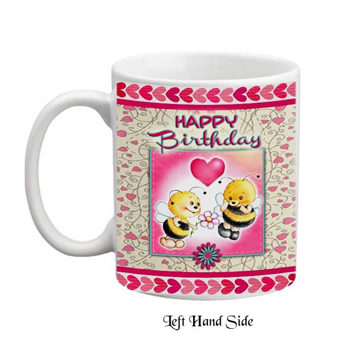 Personalised Birthday Mug Gift - Happy Birthday Bumble Bees