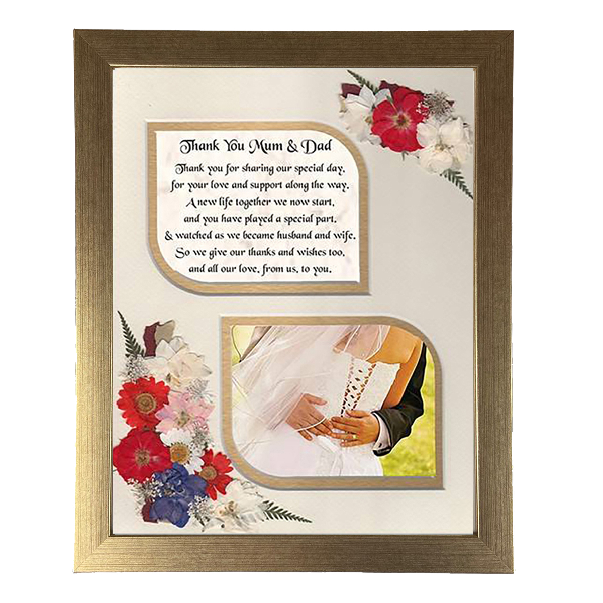 Personalised Wedding Thank You Frame - Wedding Thank You Mum & Dad
