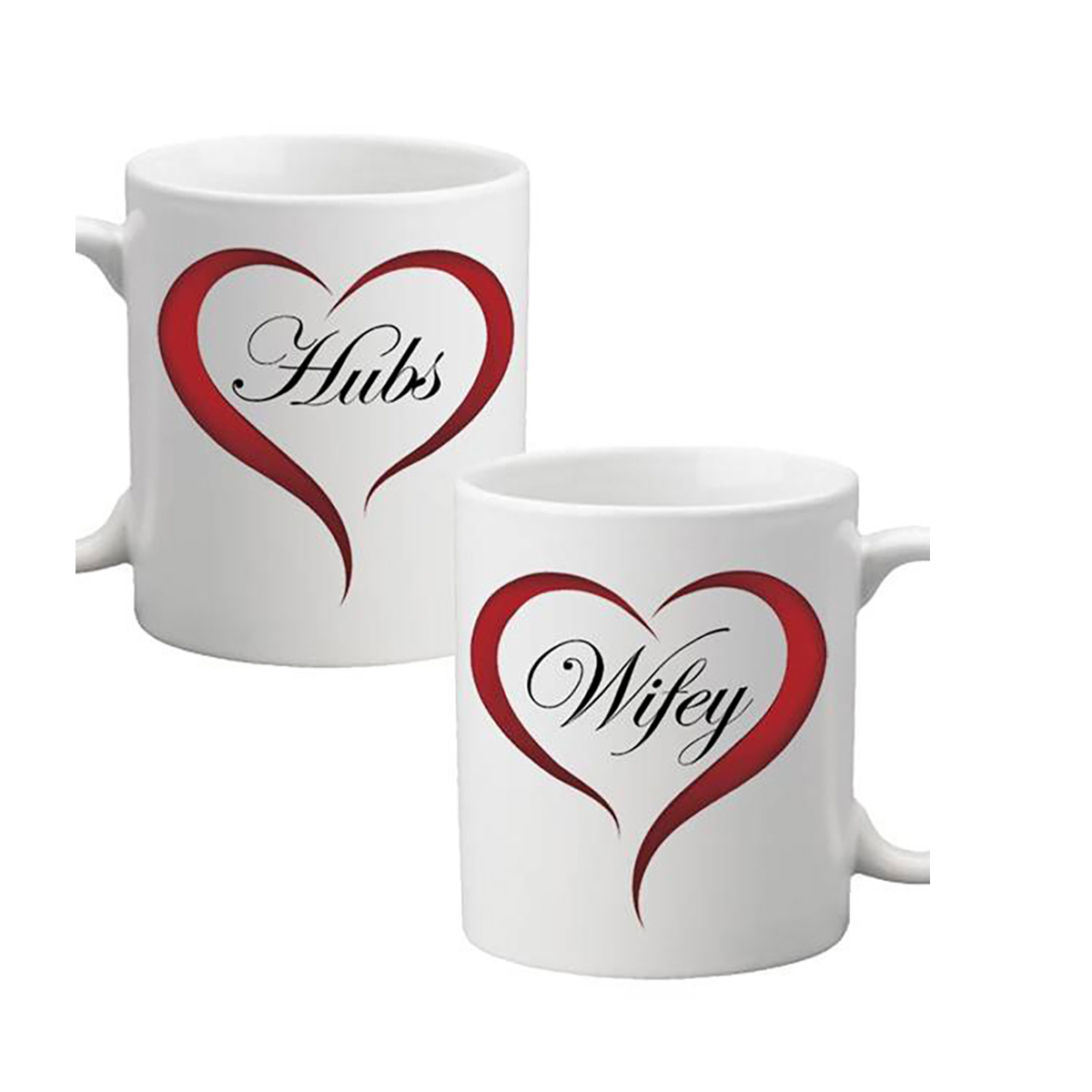 Personalised Mug Gift - Wifey & Hubs Mugs (Set of Two)