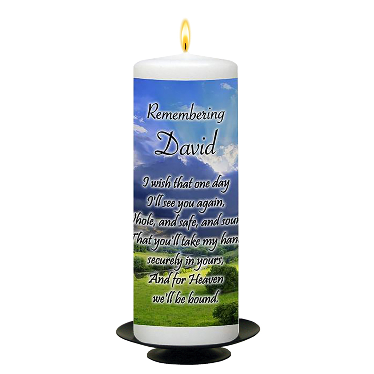Personalised Remembrance Candle - Meadow & Sunlight