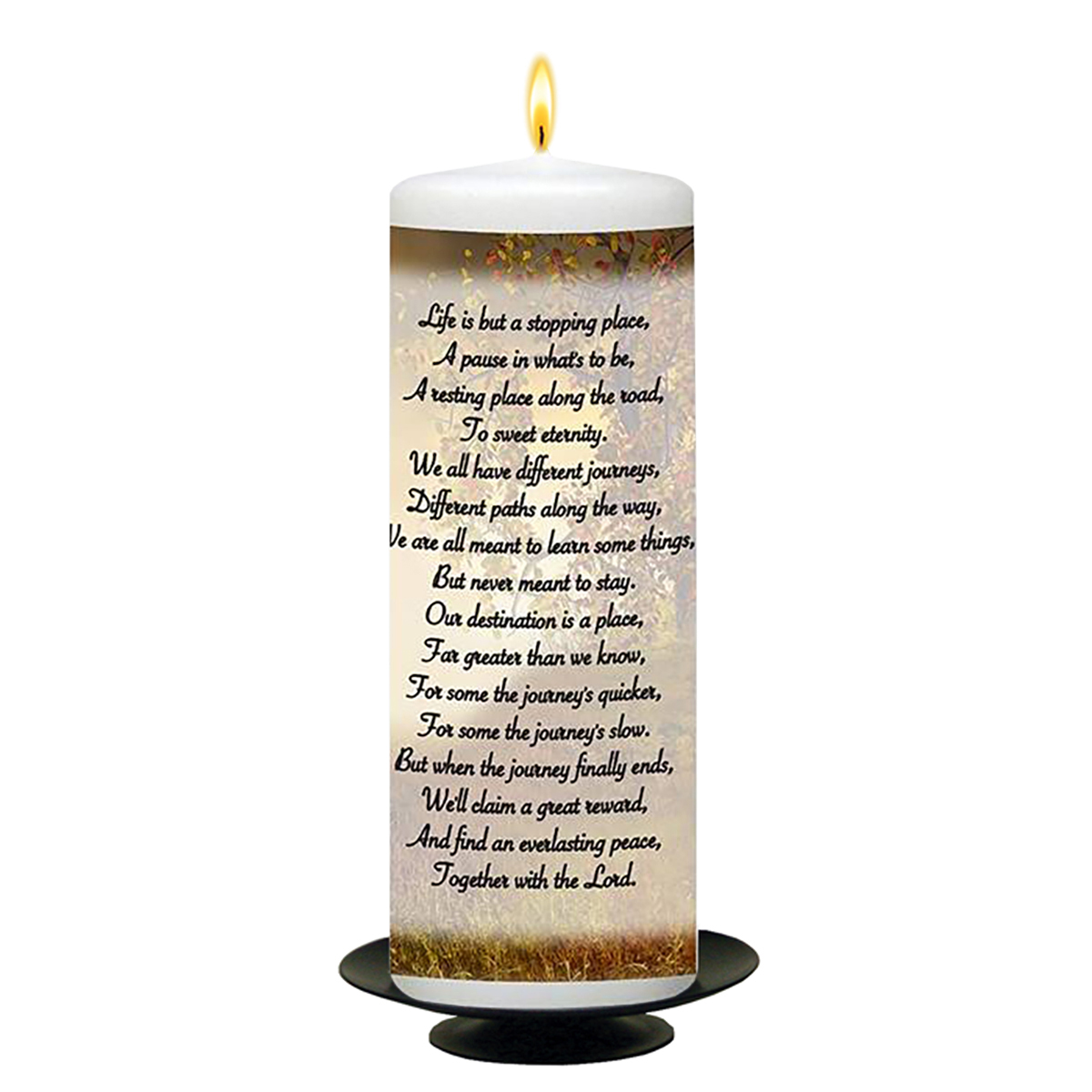 Personalised Remembrance Candle - Resting Bench