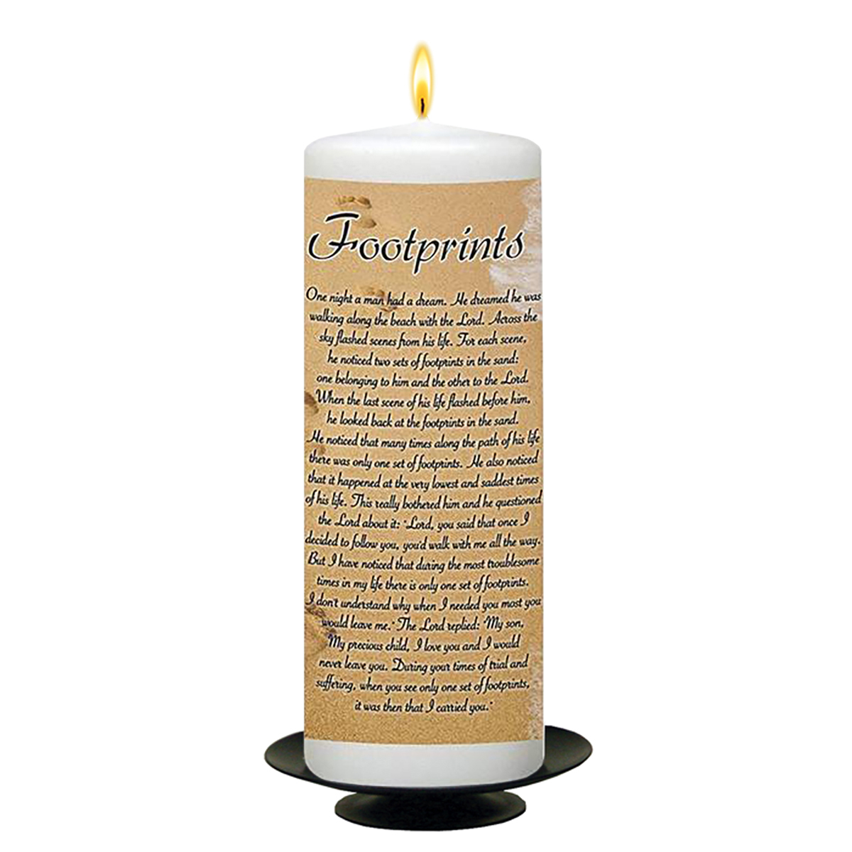 Personalised Remembrance Candle - Footprints