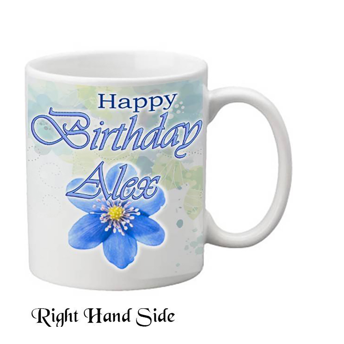 Personalised Birthday Mug Gift - Blue Orchid