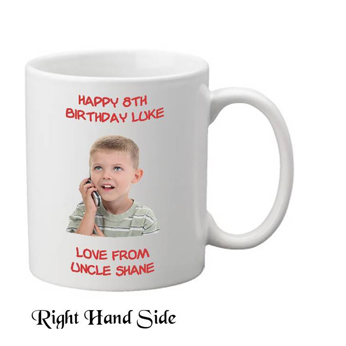 Personalised Birthday Mug Gift - Age 8 - Birthday Party with Photo