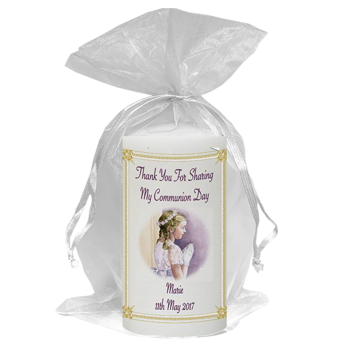 Personalised 1st Holy Communion Favour - Girl Praying